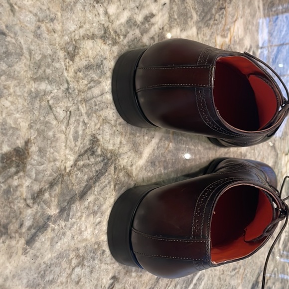 NWT Santoni Brown Wingtip Dress Shoes with laces. Size 10 - Picture 9 of 12